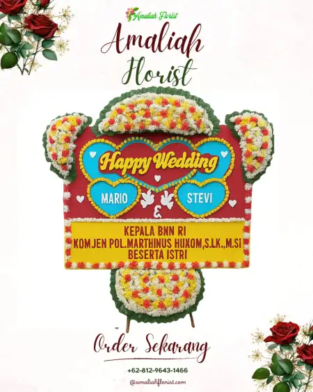 Papan Bunga Pernikahan Bantarkawung